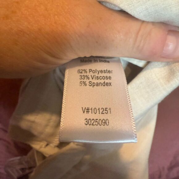 Coldwater Creek Natural Fit Trousers Size 6 Straight Leg career Cream - Picture 5 of 6